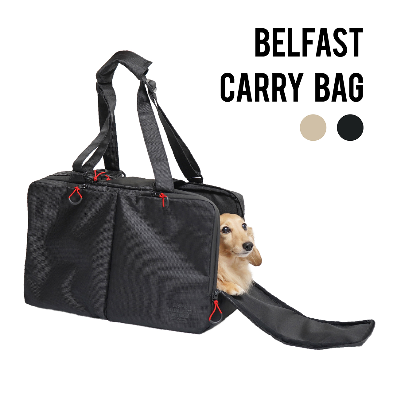 高級感と安全性に優れたシンプルで使いやすい犬用キャリーバッグ